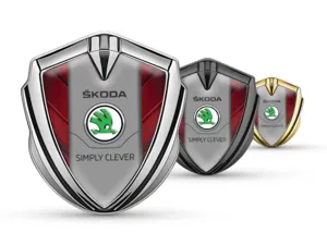 Skoda 3D Emblema Insignia Minimal Esquema Universal 3D